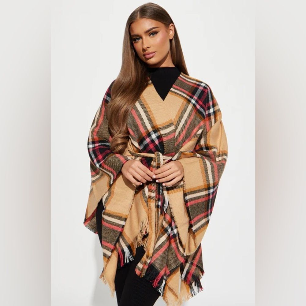 David and Young Multicolor Plaid Shawl
